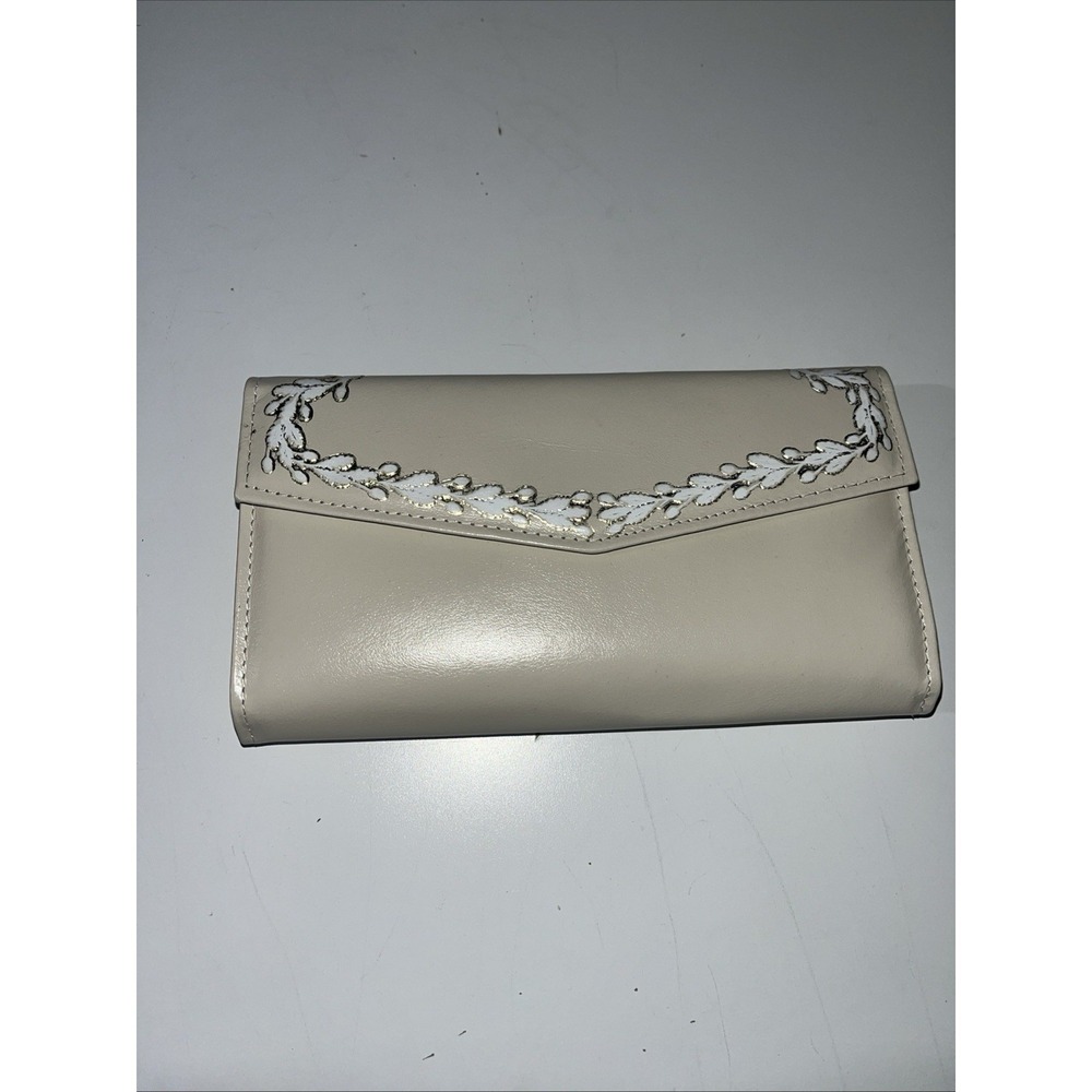 Vintage 1967 Rolfs "Memory Jogger" Ornate Leaf Detail leather‎ wallet